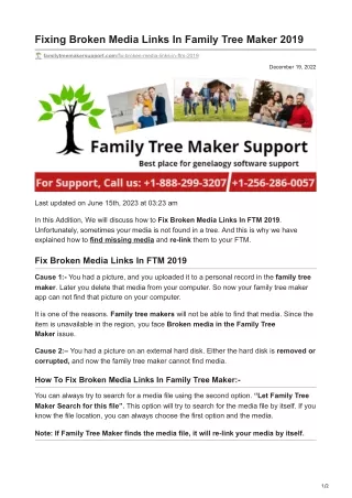fixing broken media links in family tree maker