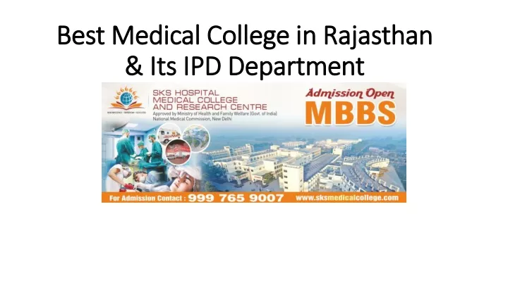 best medical college in rajasthan its ipd department