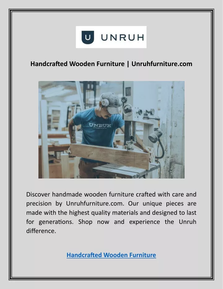 handcrafted wooden furniture unruhfurniture com