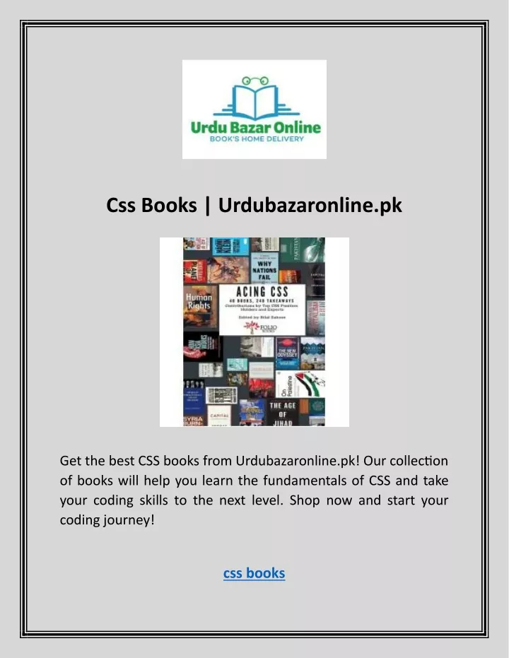 css books urdubazaronline pk