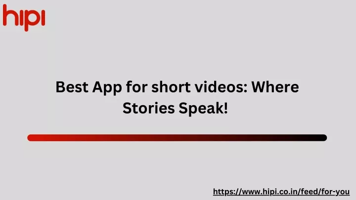 best app for short videos where stories speak