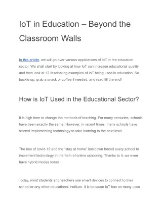 iot in education beyond the
