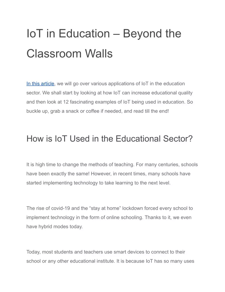 iot in education beyond the