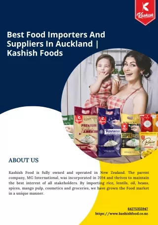 Best Food Importers And Suppliers In Auckland | Kashish Foods