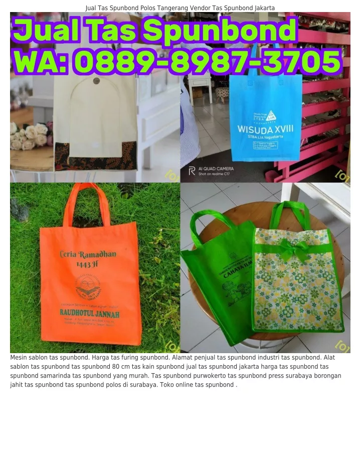 jual tas spunbond polos tangerang vendor