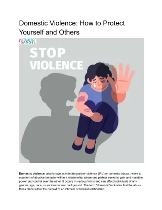 domestic violence how to protect yourself