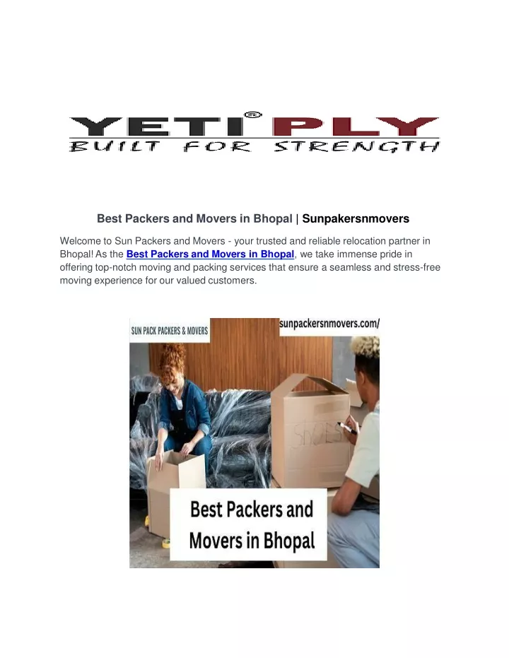 best packers and movers in bhopal