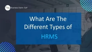 What Are the Various Types of HRMS?