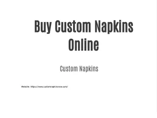 Buy Custom Napkins Online