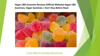 Vegan CBD Gummies Reviews
