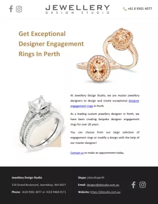 Get Exceptional Designer Engagement Rings In Perth
