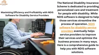 NDIS Software for Disability Service Providers