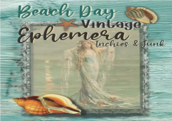 download beach day vintage ephemera inchies
