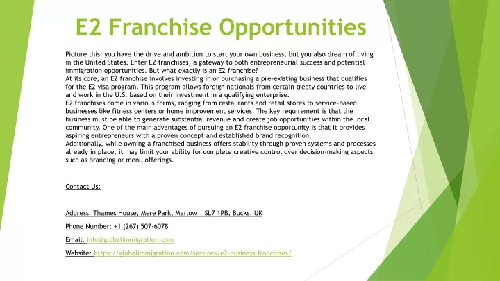 e2 franchise opportunities