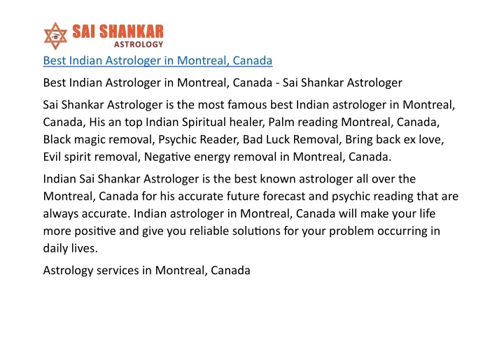 best indian astrologer in montreal canada