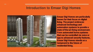Introduction to Emaar Digi Homes