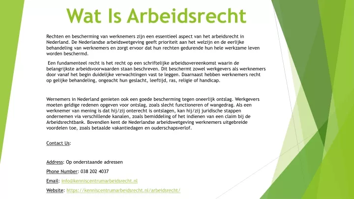 wat is arbeidsrecht