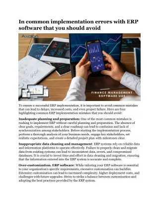 in common implementation errors with erp software