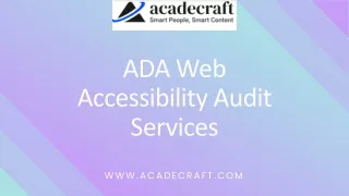 ADA Web Accessibility Audit Services