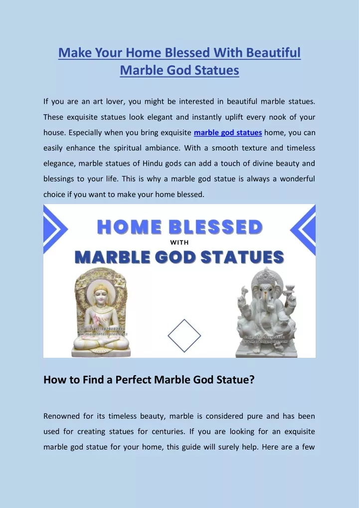 make your home blessed with beautiful marble