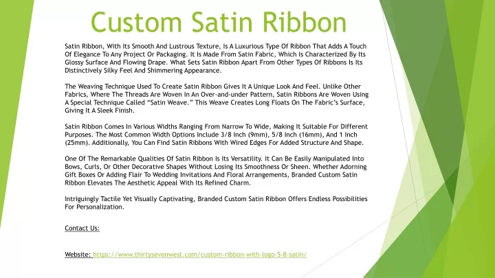 custom satin ribbon