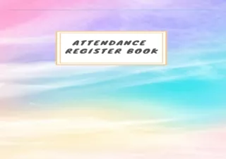 Download PDF Attendance Register Book Beautiful Colorful Pastel Theme Cover Attendance Log Book for Teacher Register or