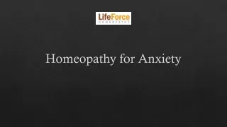 Homeopathy for Anxiety