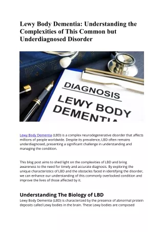 Lewy Body Dementia