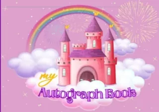 Download PDF Autograph Book 2023 Signature and Photo Book Blank Unlined Memory Album Photo To Collect Signatures with Se