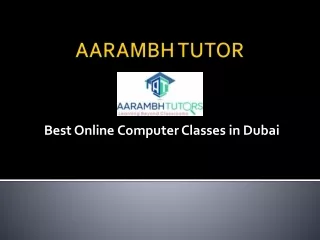 Best Online Computer Classes in Dubai