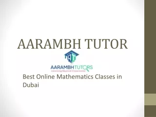 Best Online Mathematics Classes in Dubai