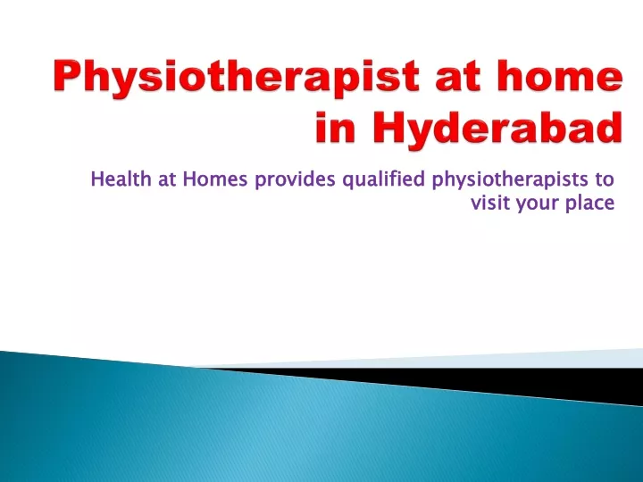 physiotherapist at home in hyderabad