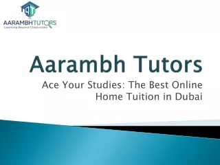Best Online Home Tuition in Dubai