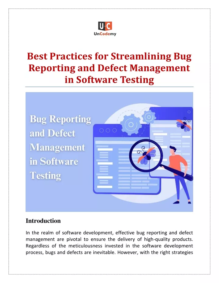 best practices for streamlining bug reporting
