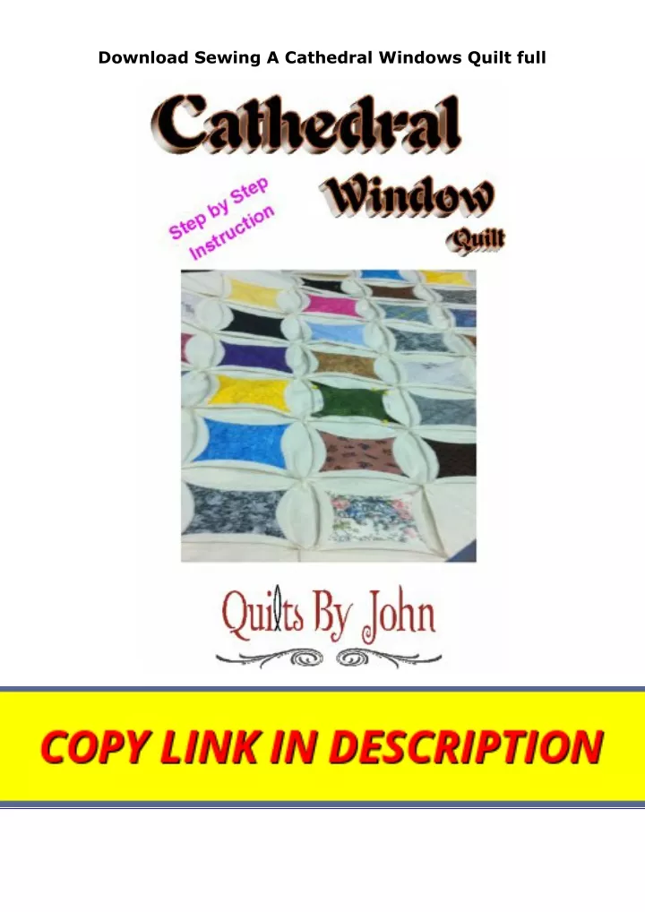 download sewing a cathedral windows quilt full