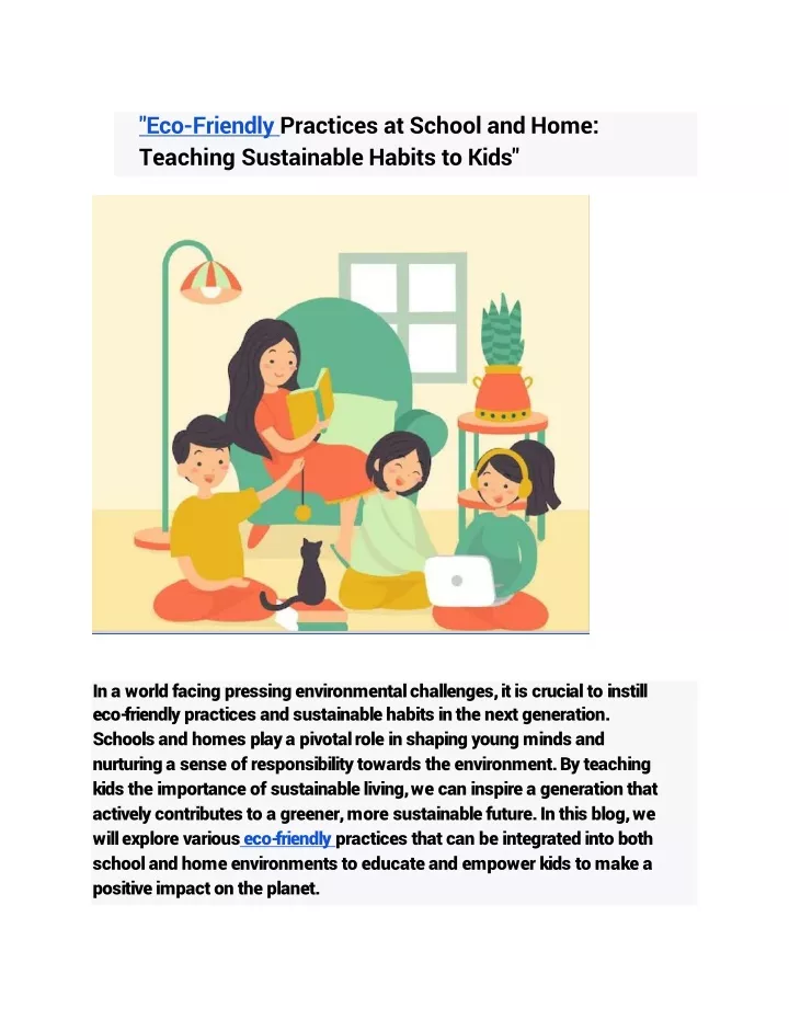 eco friendly practices at school and home