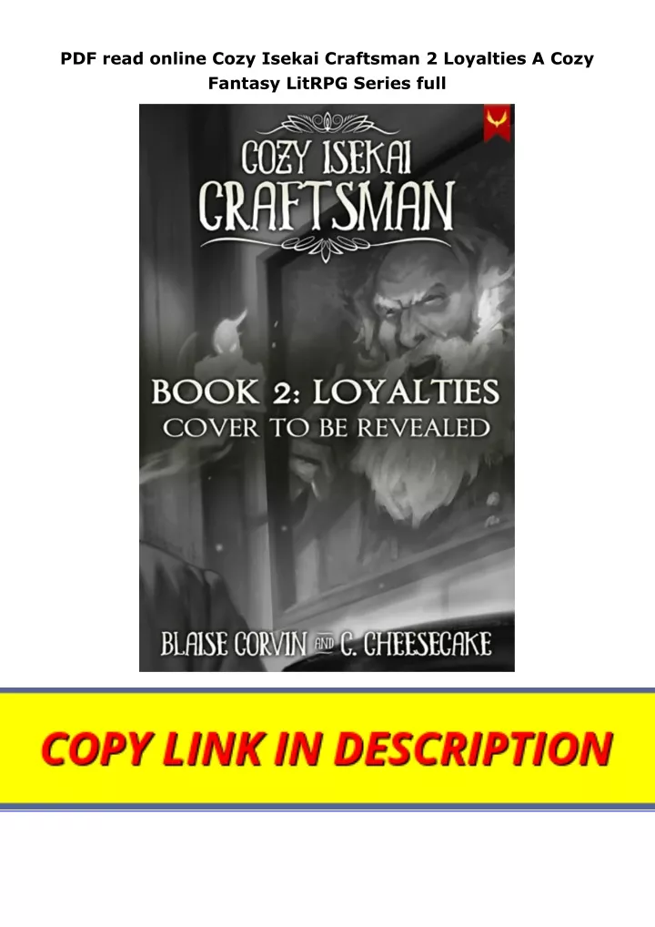 pdf read online cozy isekai craftsman 2 loyalties