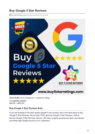 Buy Google 5 Star Reviews