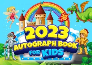 Kindle online PDF Autograph Book For Kids Collect The Signatures Of Your Favorite Celebrities and Theme Park Characters