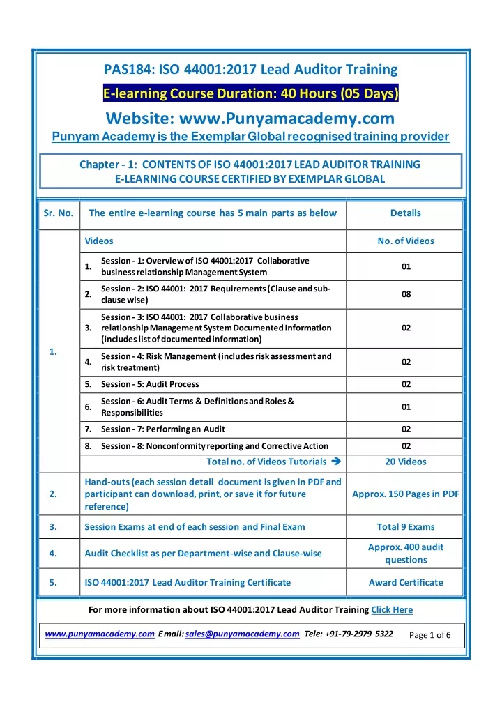 pas184 iso 44001 2017 lead auditor training