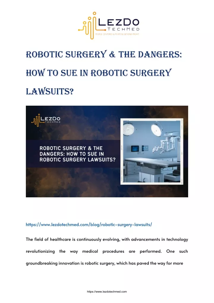 robotic surgery the dangers