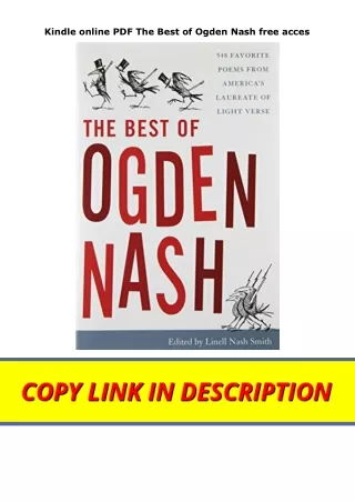 Kindle online PDF The Best of Ogden Nash free acces