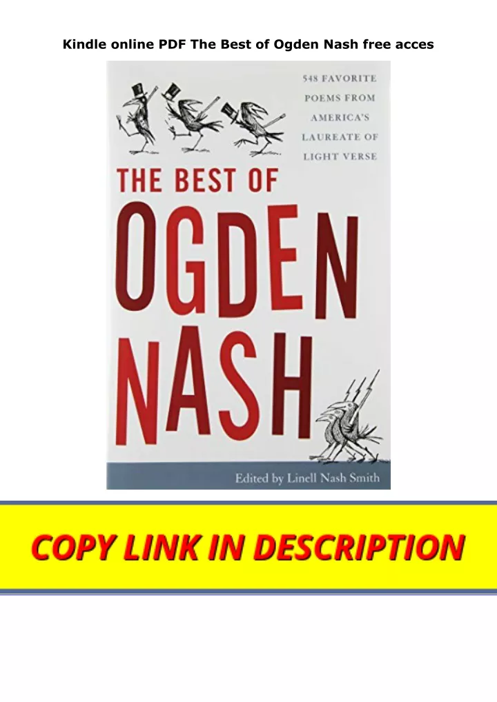 kindle online pdf the best of ogden nash free
