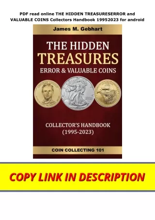 PDF read online THE HIDDEN TREASURESERROR and VALUABLE COINS Collectors Handbook 19952023 for android