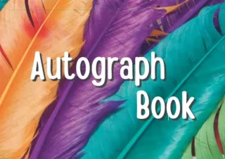 Download PDF Autograph Book Autograph book Signatures Blank Scrapbook Blank Unlined Keepsake Memory Book Favorite Sport