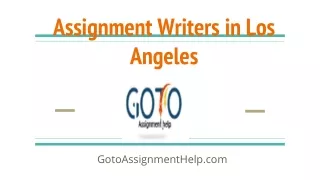 Assignment Writers in Los Angeles