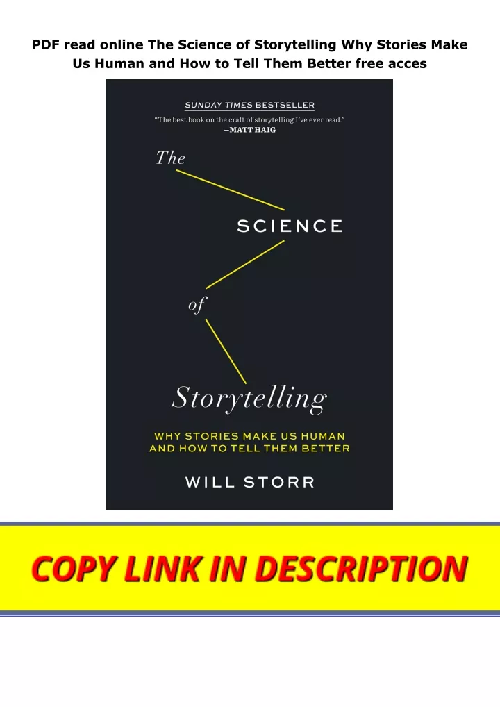 pdf read online the science of storytelling