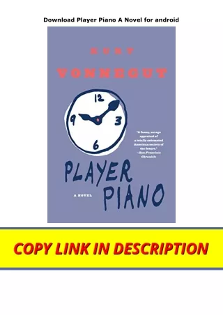 Download Player Piano A Novel for android