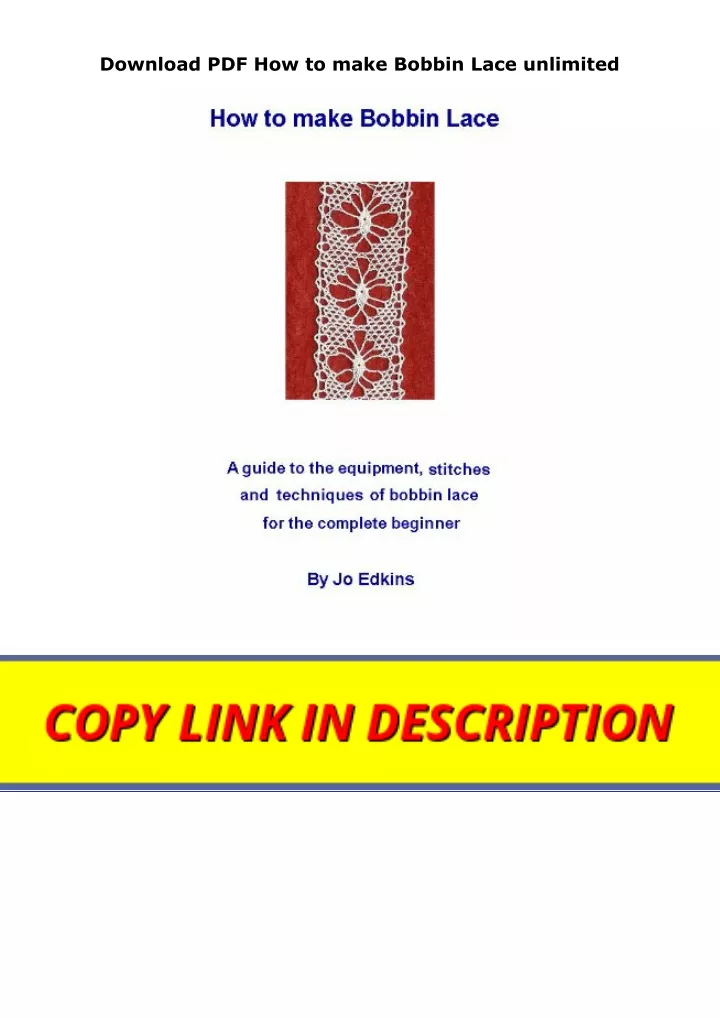 download pdf how to make bobbin lace unlimited