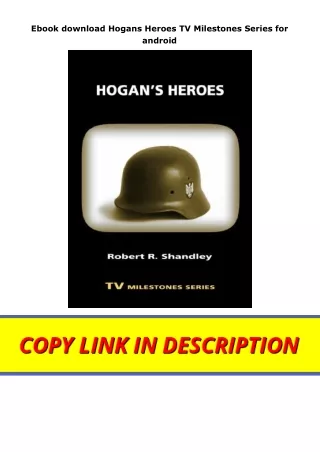 Ebook download Hogans Heroes TV Milestones Series for android
